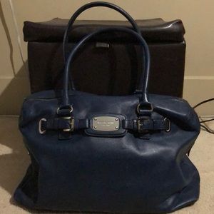 Navy Blue Michael Kors Briefcase Bag